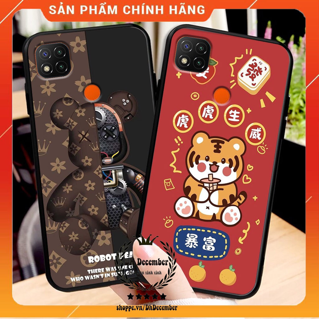 Ốp lưng Xiaomi REDMI 9C in hình 3D lucky, gấu Brick xinh xắn - KHÔNG NÊN BỎ LỠ