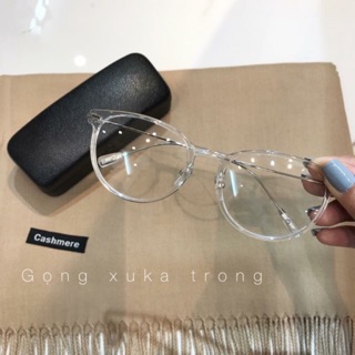 Kính Trong suốt gọng Kim loại mảnh Hàn Quốc cao cấp