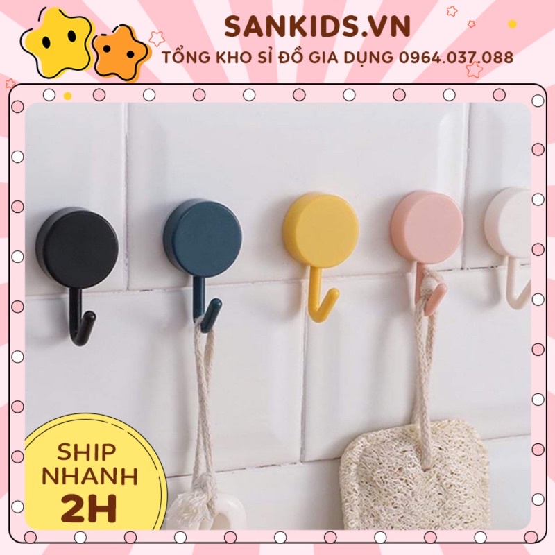 Móc Treo Đồ Tròn J3 Dán Tường Đa Năng Gắn Trang Trí Decor Nhà Cửa Nhiều Màu Sắc