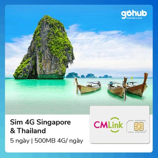 Sim du lịch quốc tế 4G SIM Du lịch Singapore Malaysia Thái Lan 5 ngày 500MB/ ngày. Tốc độ mạng ấn tượng