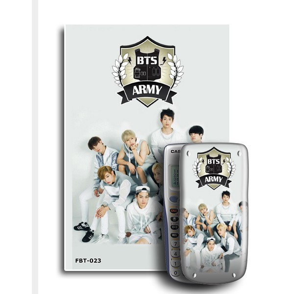 Decal trang trí máy tính Casio/Decal trang trí máy tính Vinacal Fan BTS 023