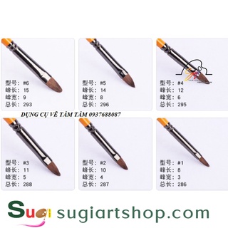 [ Sugi art shop ] [ TÂM TÂM ]-Cọ oval thân cam bán lẻ theo size-