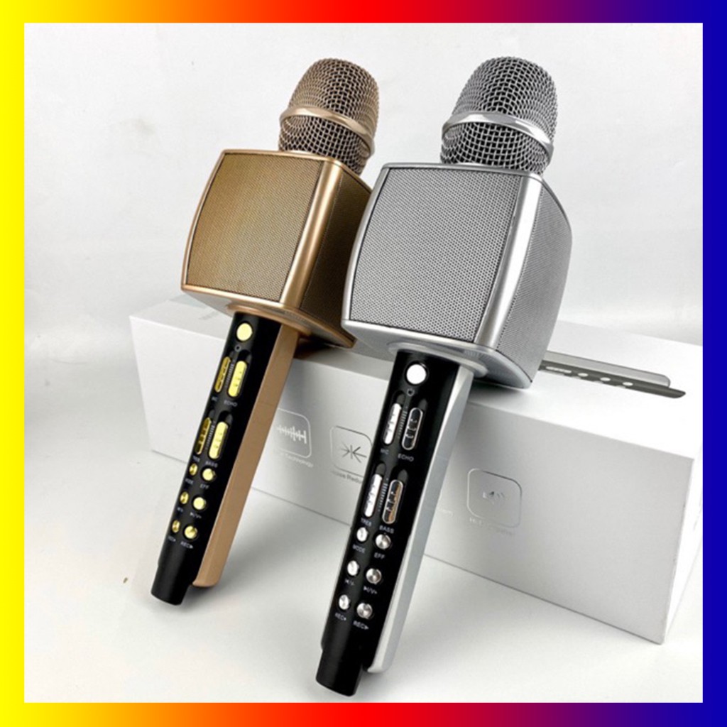 Micro bluetooth hát karaoke YS-92, Mic live stream không dây, âm thanh cực hay, hỗ trợ thu âm và ghi âm