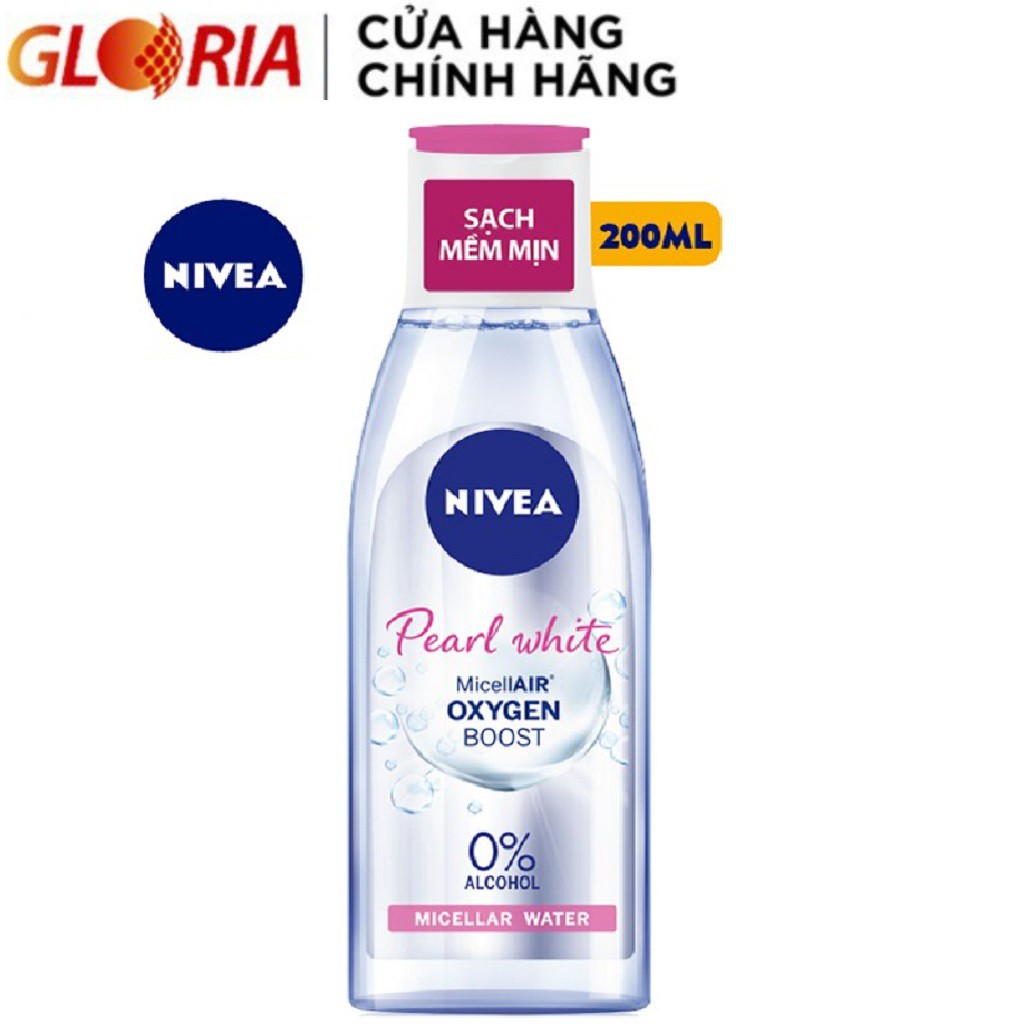 [Mã COSGLORIAT3 -8% đơn 250K] Nước Tẩy Trang NIVEA Làm Sáng Da Pearl White Micellar Water 200ml - 84911