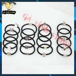 Thun Cột Tóc Cao Su Co Giãn Đầy Đặn Phong Cách Hàn Quốc