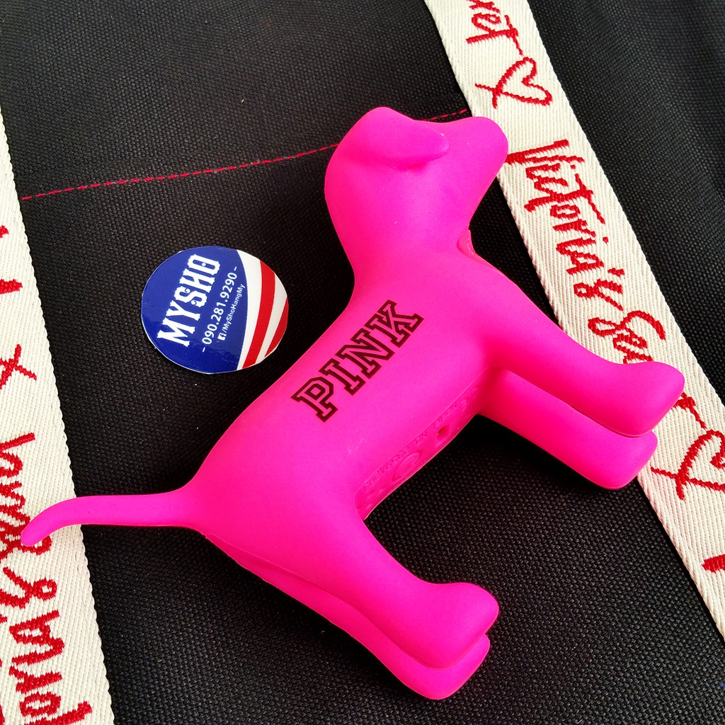 Loa di động hình chú cún Pink - Hàng chuẩn Victoria's Secret USA