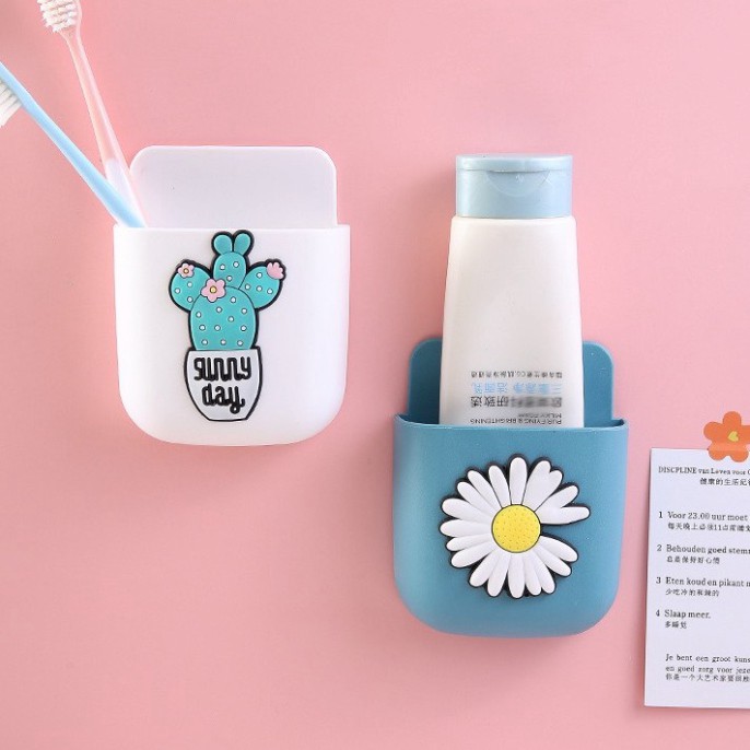Hàng mới Kệ dán tường,Giá treo tường để bút, điện thoại, điều khiển máy lạnh có đục lỗ sáng tạo đơn giản ( Tặng Miếng Dá