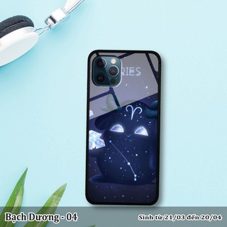 Ốp lưng kính 3D iPhone 12 Pro Max cung hoàng đạo