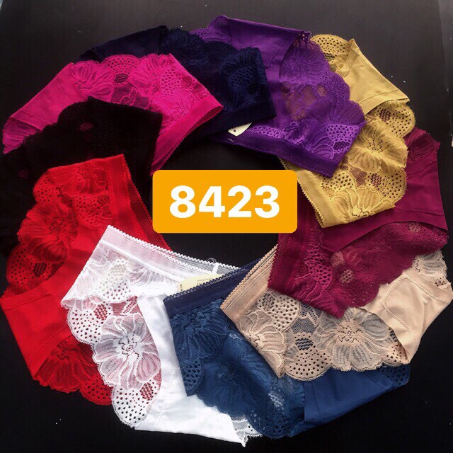 Combo 5 quần lót nữ su ren hoa 8423