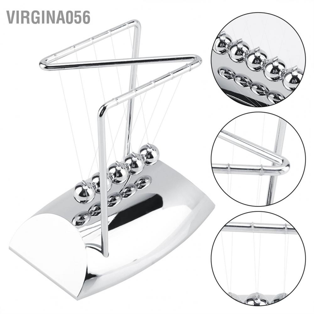 Virgina056 Newton's Cradle Balance Steel Balls Physics Science Pendulum Ornaments Toy Desk