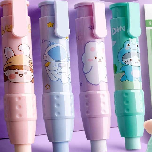 Combo Bút Tẩy Chì Và 2 Lõi Tẩy Gôm Dẻo Dai Không Rách Giấy Đánh Bóng Tranh Vẽ Tẩy Góc Cạnh Tẩy Chữ