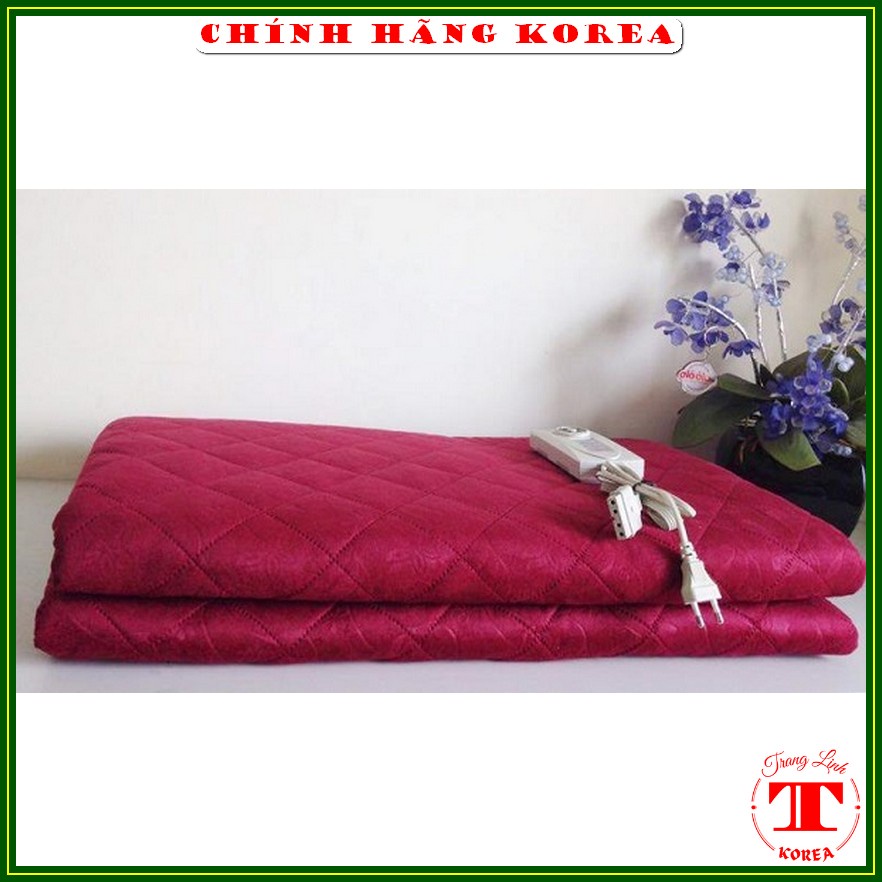 Chăn điện hàn quốc chính hãng Hanli 1m4 x 1m8 - Đệm điện Nhung nội địa Korea, tranglinh