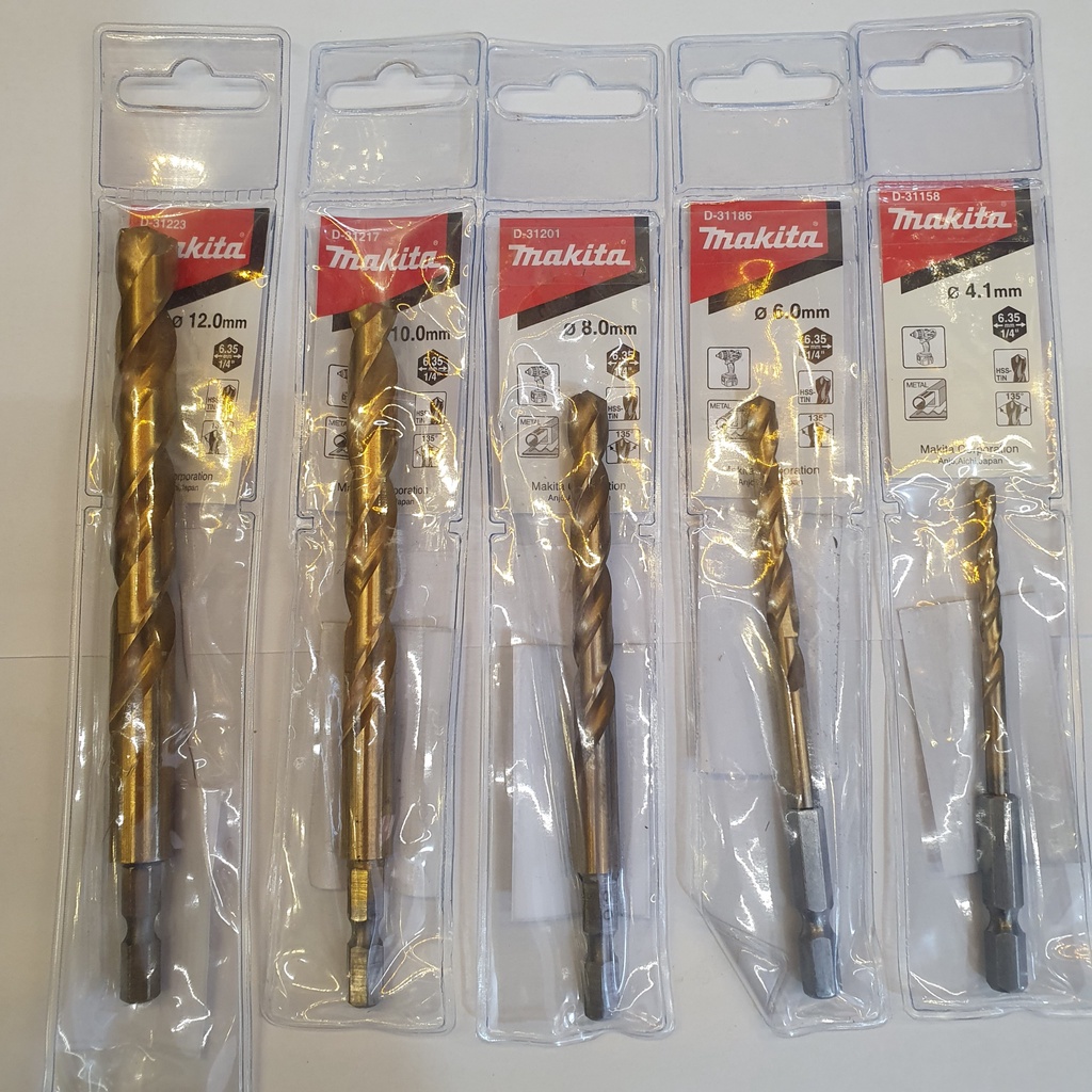 Mũi khoan sắt chuôi lục giác Makita 12,10,8,6,5,4mm