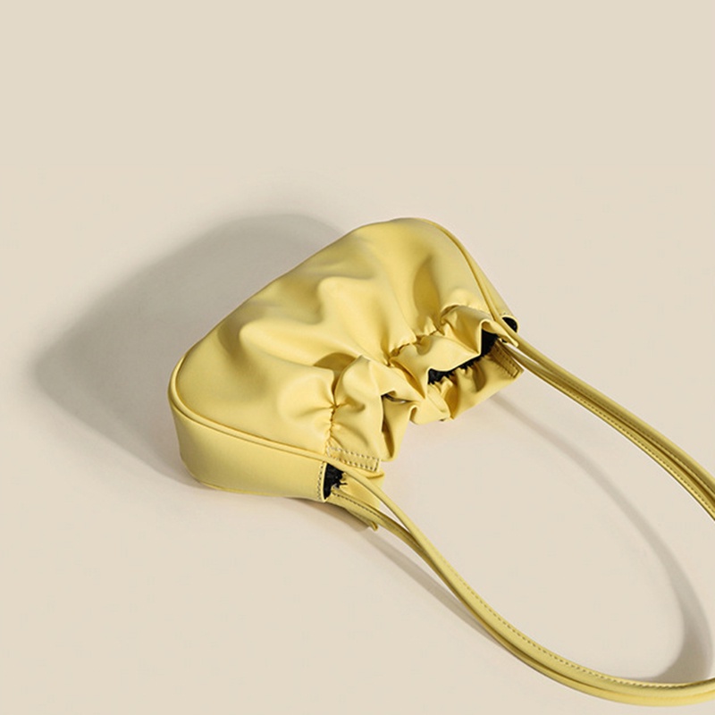 Túi Đeo Vai Hình Bánh Bao Màu Trơn Thời Trang Cho Nữ