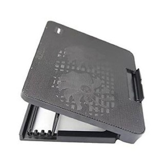 Đế Tản Nhiệt Laptop 2 quạt Có Led - Quạt Tản Nhiệt Laptop Thay Đổi Độ Dốc (Màu Đen)