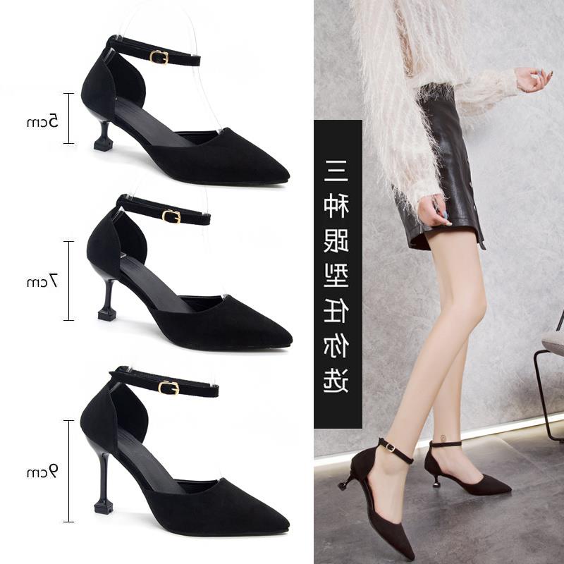 Pointed Toe Shoes Female Korean Version Female Student High Heels Female Stiletto Heel 2019 Spring And Autumn New One-Wo