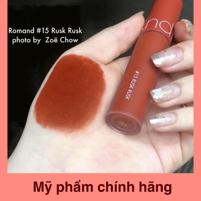 Son Romand Zero Velvet Tin màu 15 Rusk Rusk