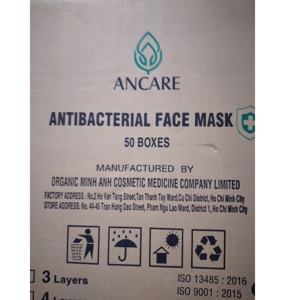 1 Thùng (50 Hộp) Khẩu Trang Y Tế Kháng Khuẩn 4 Lớp ANCARE Màu Xanh Và Màu Trắng Hàng Chuẩn Đẹp | BigBuy360 - bigbuy360.vn