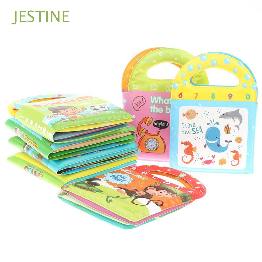 JESTINE Soft Bath Books Funny Baby Book Bathroom Toys EVA Baby Education Toy Gift Intelligence Development Baby Waterproof Pages Cloth Book