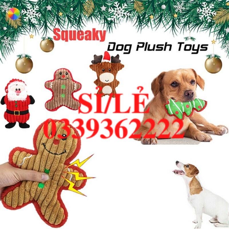 Funny Pet Dog Chew Toy Squeaky Sound Squeaker Christmas Puppy Teeth Toys MM  HAIANHSHOP