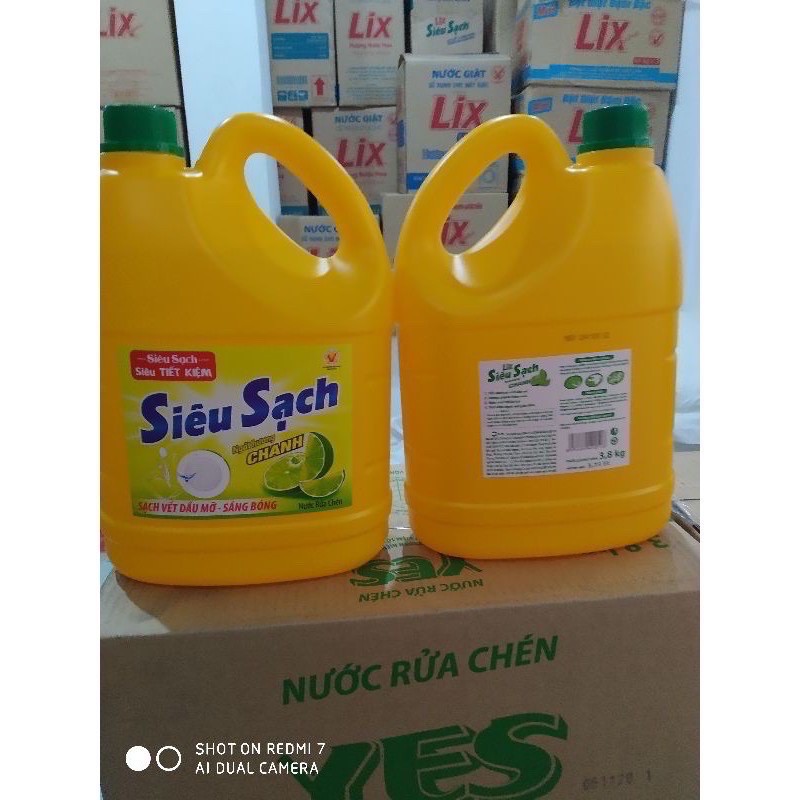 Nước rửa chén lix siêu sạch 3.8kg