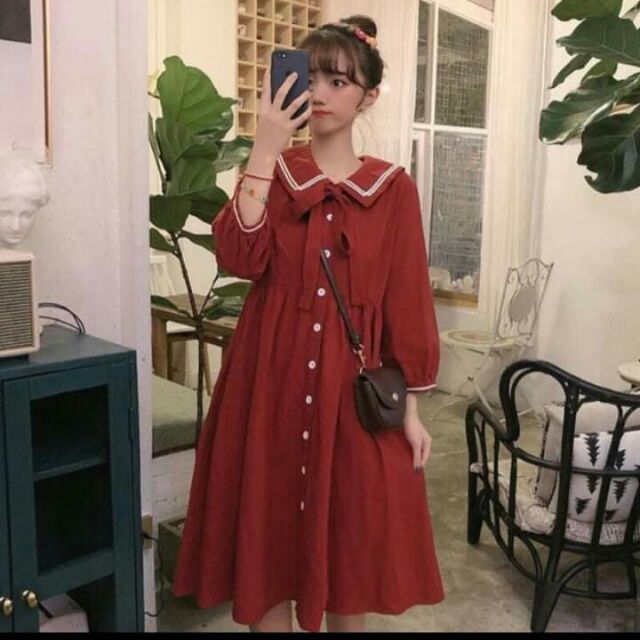 Váy baby doll trắng taobao
