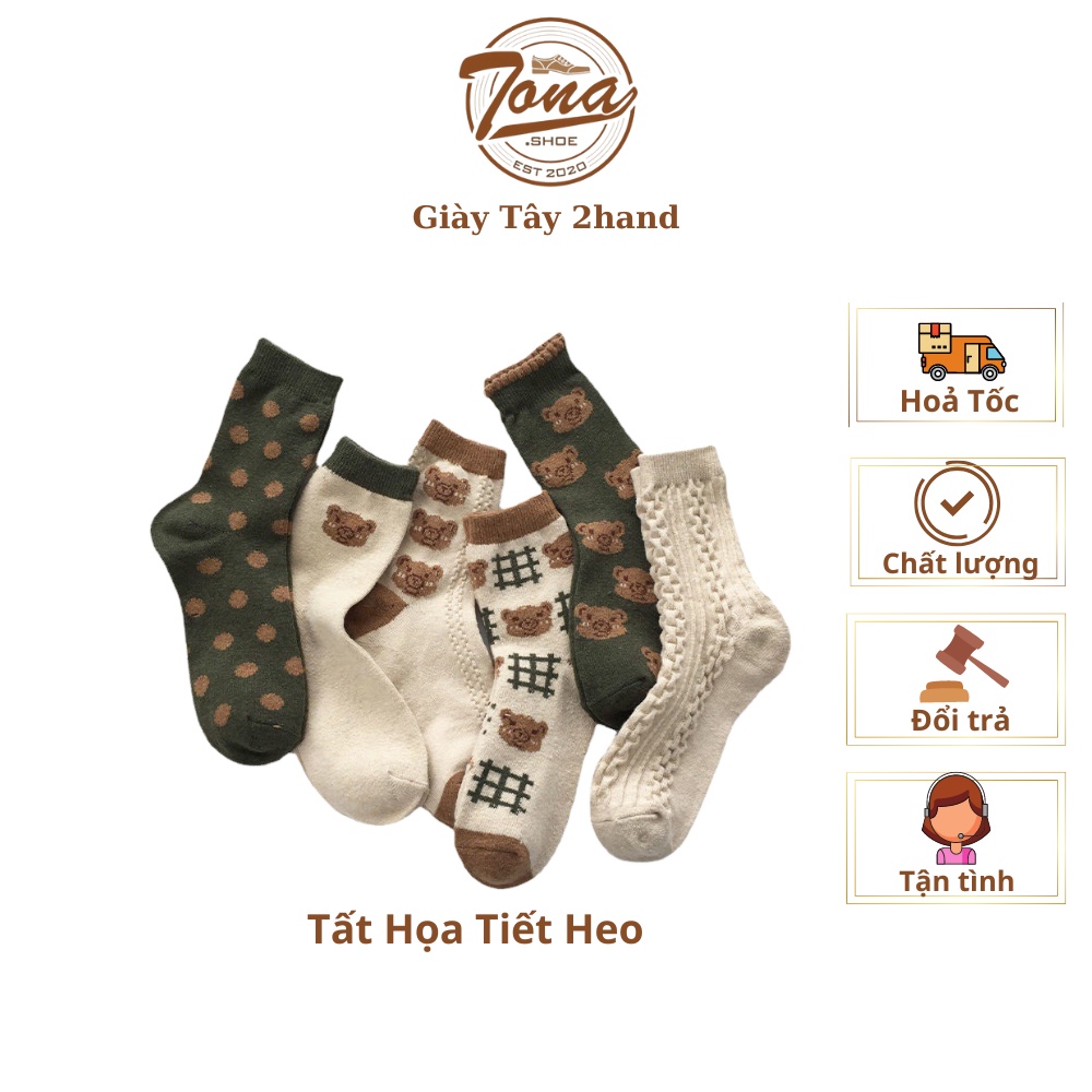Tất Cổ Cao Hoạ Tiết Heo Unisex Nam Nữ