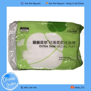 Bông tẩy trang Lily Bell gói 240M