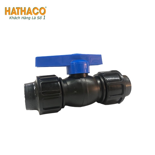 Van Nước PP 20 2 Đầu Rắc Co HATHACO Dùng Cho Ống HDPE