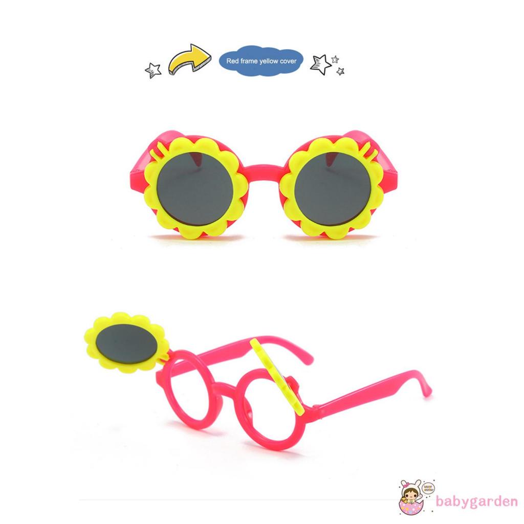 Kính mát chống tia UV họa tiết hoa hướng dương hoạt hình dành cho trẻ em