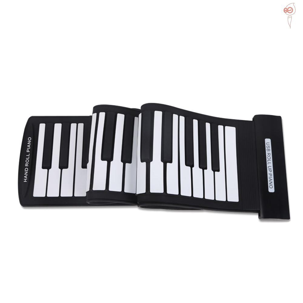X&S Portable 61 Keys Flexible Roll-Up Piano USB MIDI Electronic Keyboard Hand Roll Piano