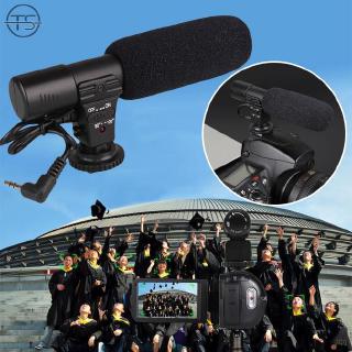 On-Camera Video Shotgun Stereo Recording Microphone For DSLR Camcorder Camera