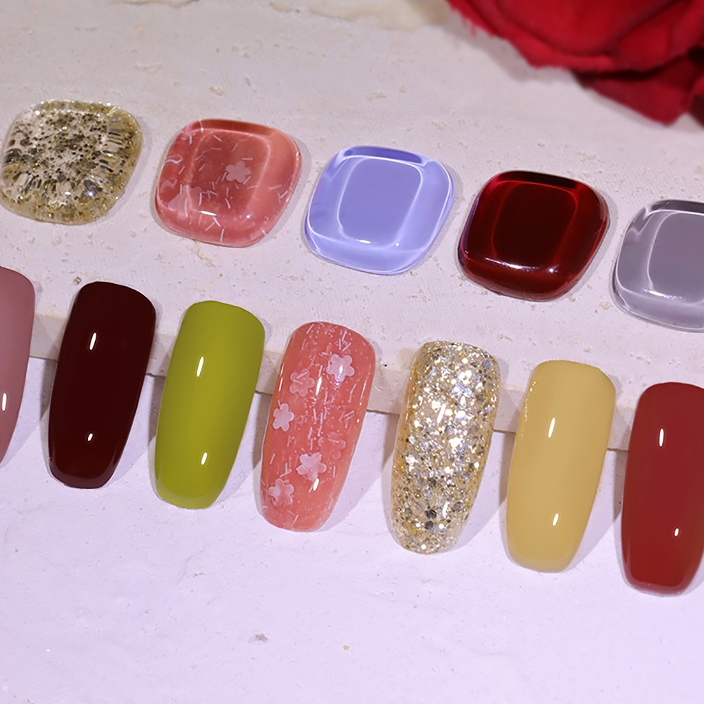 Sơn Móng Tay Kim Tuyến Lấp Lánh 9 Màu Tùy Chọn DIY