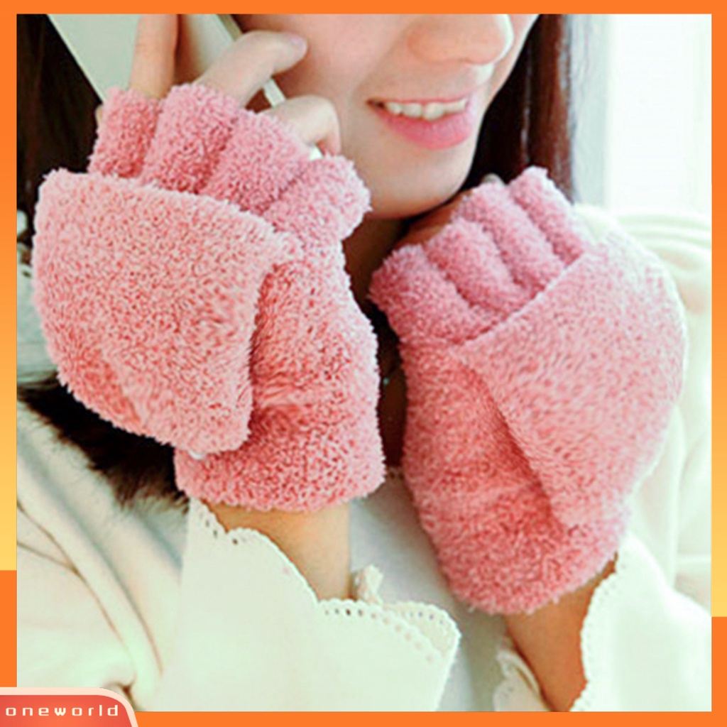 |Bộ Đồ Bơi Một Mảnh Dành Cho Nữ| 1 Đôi Găng Tay Hở Ngón Giữ Ấm Siêu Mềm Mại Màu Trơn Thời Trang Thu Đông Cho Nữ