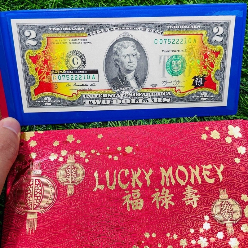 Lì xì 2 đô Thần Tài Mỹ