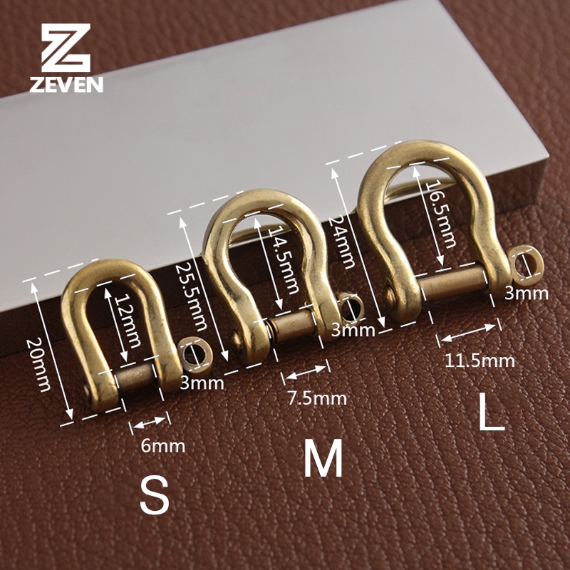 Móc Khóa Hình Chữ D Bằng Đồng Thau Cứng Chuyên Dụng Cho Làm Đồ Da