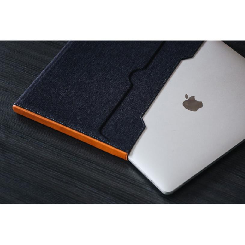 Túi Chống Sốc TOMTOC Premium Leather Cho Macbook Pro 13 New/ Macbook Air 13 2018 H15