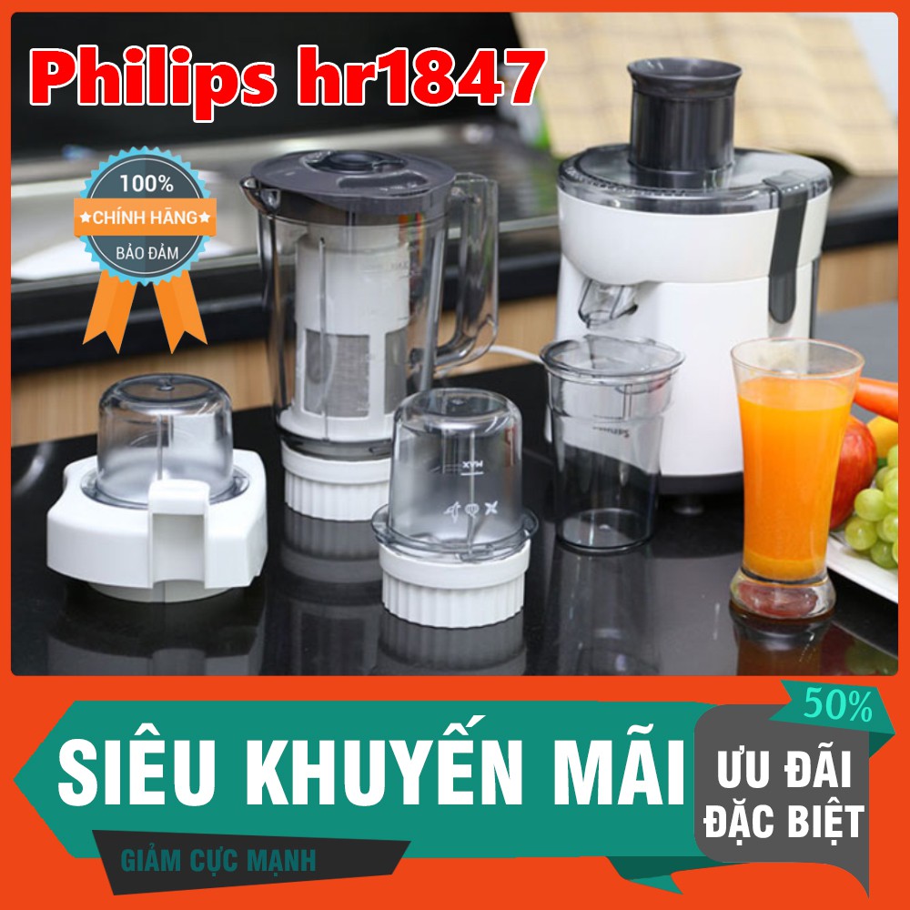 Máy xay đa năng Philips HR1847[Hàng chính hãng 100%]