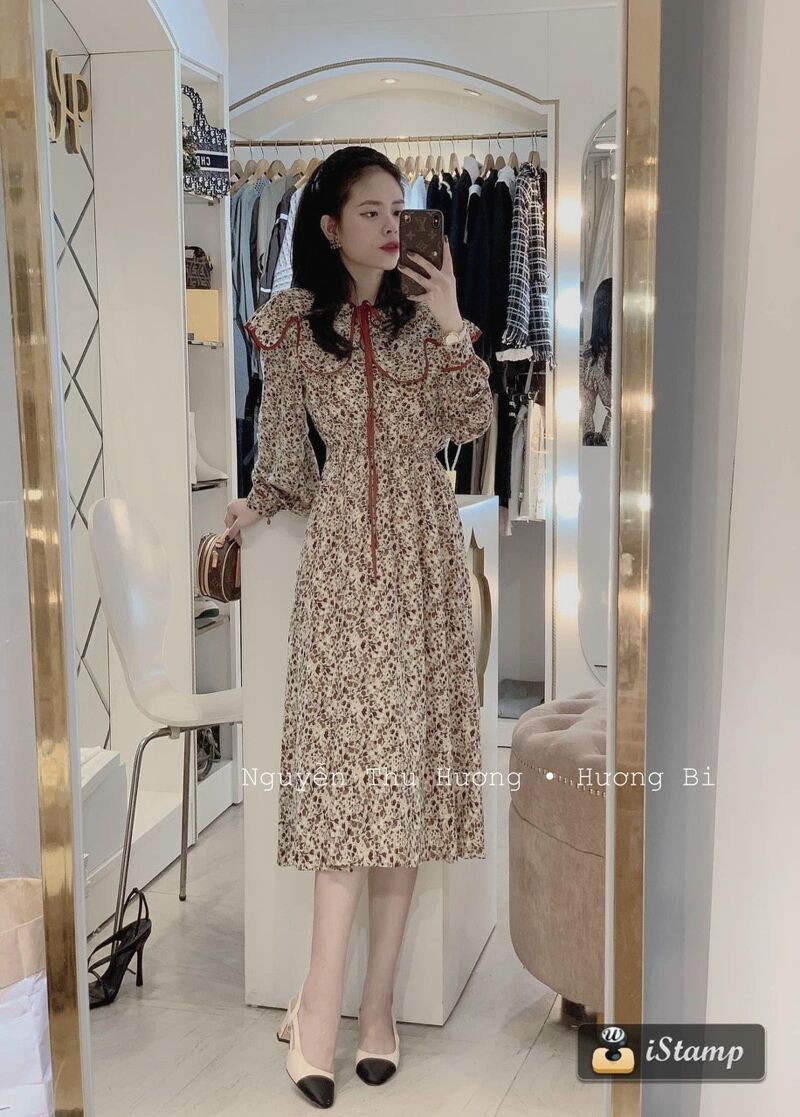 Váy hoa cổ sen rời hàng đẹp | BigBuy360 - bigbuy360.vn