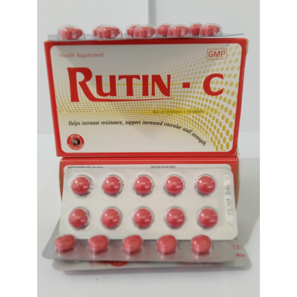 RUTIN C DAKTIN Hộp 100 viên giúp bền vững thành mạch..