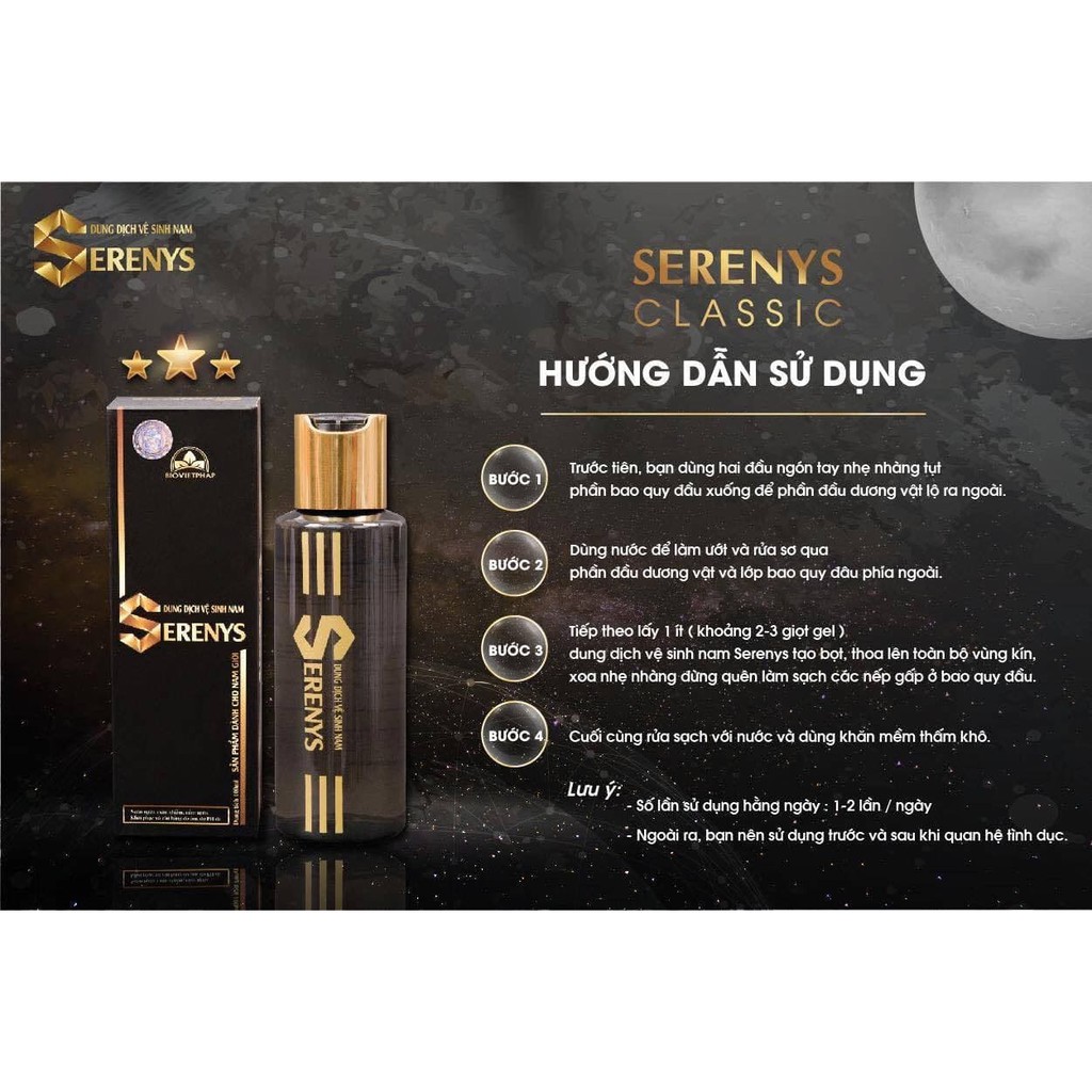 Dung Dịch Vệ Sinh Nam Serenys Classic Giúp Giảm Nấm Ngứa, Khử Mùi Hôi &amp; Nhiễm Khuẩn