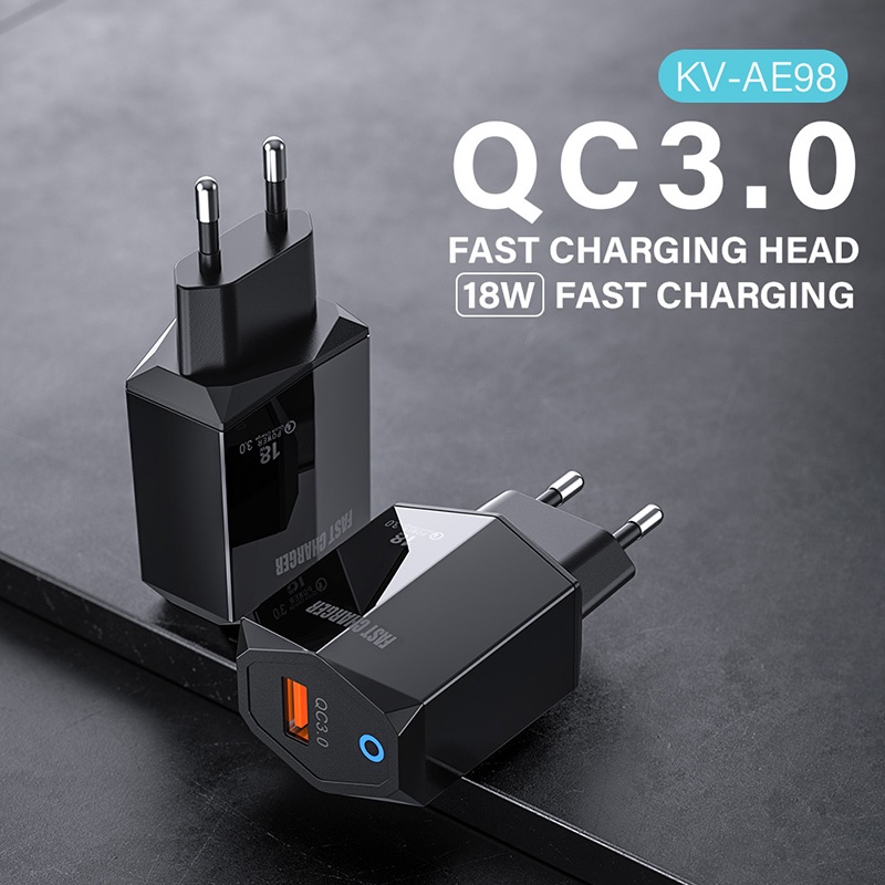 Củ sạc nhanh QC3.0 BASIKE 18W USB hỗ trợ sạc nhanh cho iPhone HUAWEI Samsung
