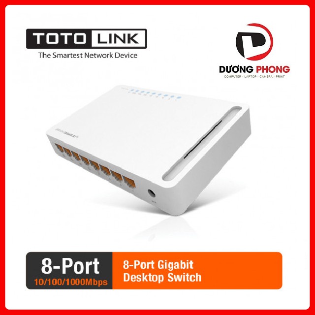 Bộ chia mạng Switch Totolink S808 8 Port Chính hãng - BH 24 Tháng