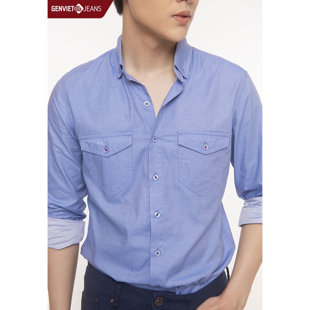  Áo sơ mi dài tay nam T3121C810 GENVIET | BigBuy360 - bigbuy360.vn