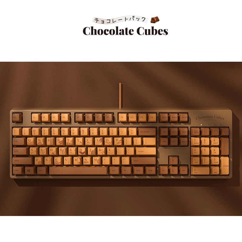 Bàn phím cơ có dây Mofii AJAZZ Chocolate Cubes 104 - Hàng chính hãng