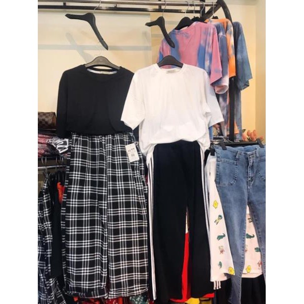 SET ÁO THUN TRƠN + QUẦN 3 SỌC