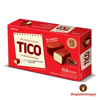 Kem viên socola sữa Tico Lotte (510ML)