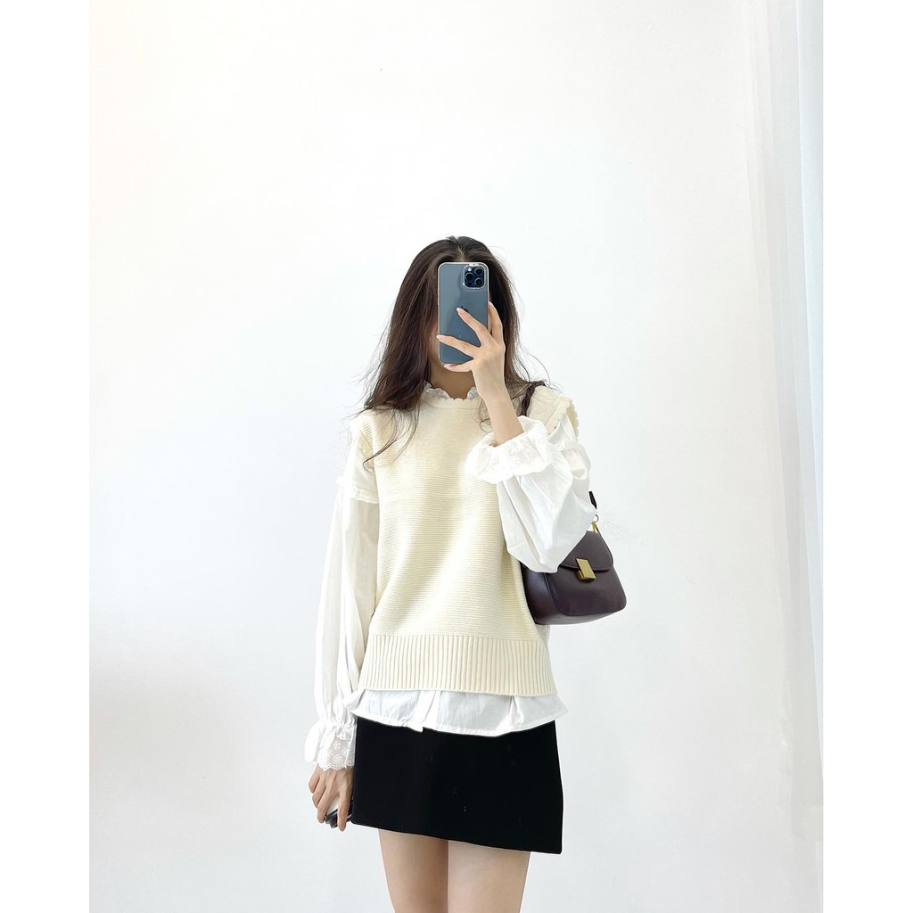 (FREESHIP) Áo gile cổ tròn hàng Quảng châu cao cấp