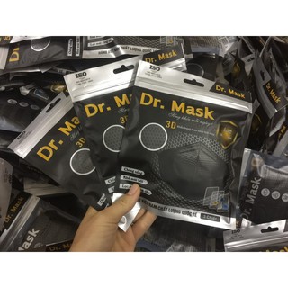 [CHÍNH HÃNG 100%] Combo 10 set Khẩu Trang 3D Than Hoạt Tính Cao Cấp 4 Lớp DR. Mask (1 set 3 chiếc)