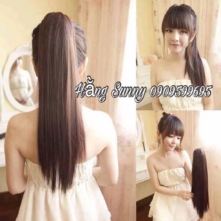 Tóc giả ngoặm thẳng suôn dài - video& hình thật